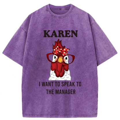 Tokyoviva Karen I Want To Speak To The Manager Washed T-shirt
