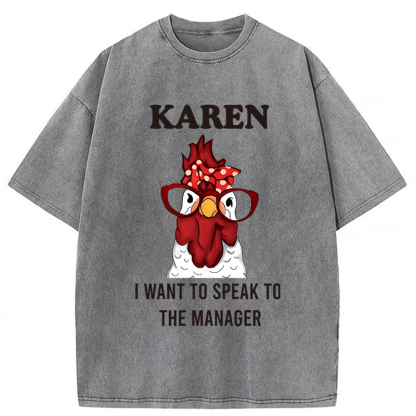Tokyoviva Karen I Want To Speak To The Manager Washed T-shirt