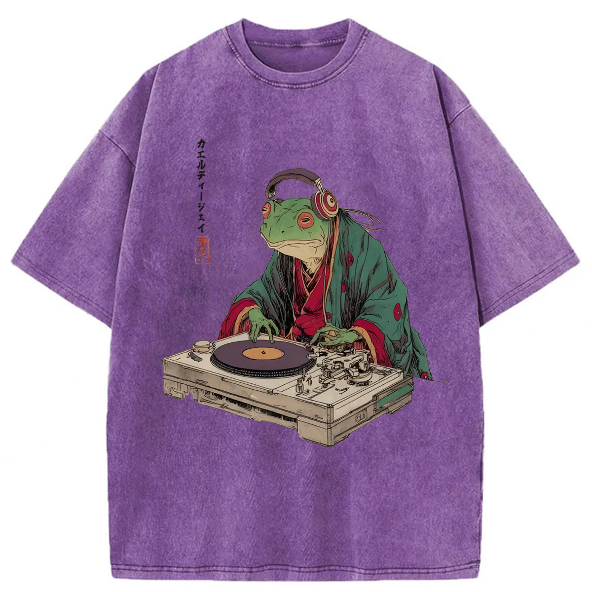 Tokyoviva Electronic Music DJ Frog Washed T-shirt