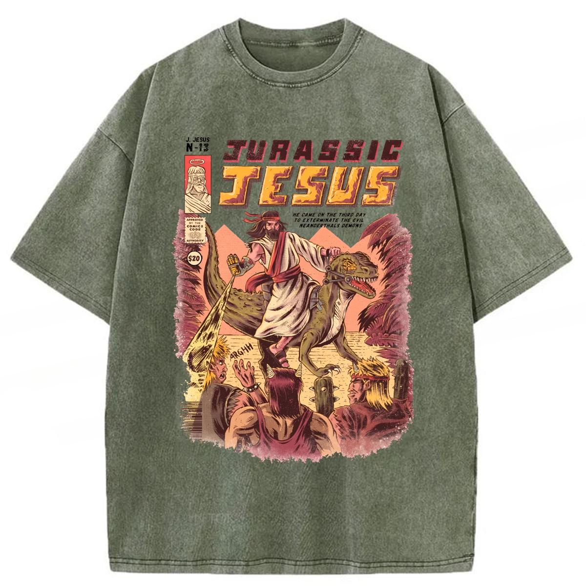 Tokyoviva Jurassic Jesus Washed T-shirt