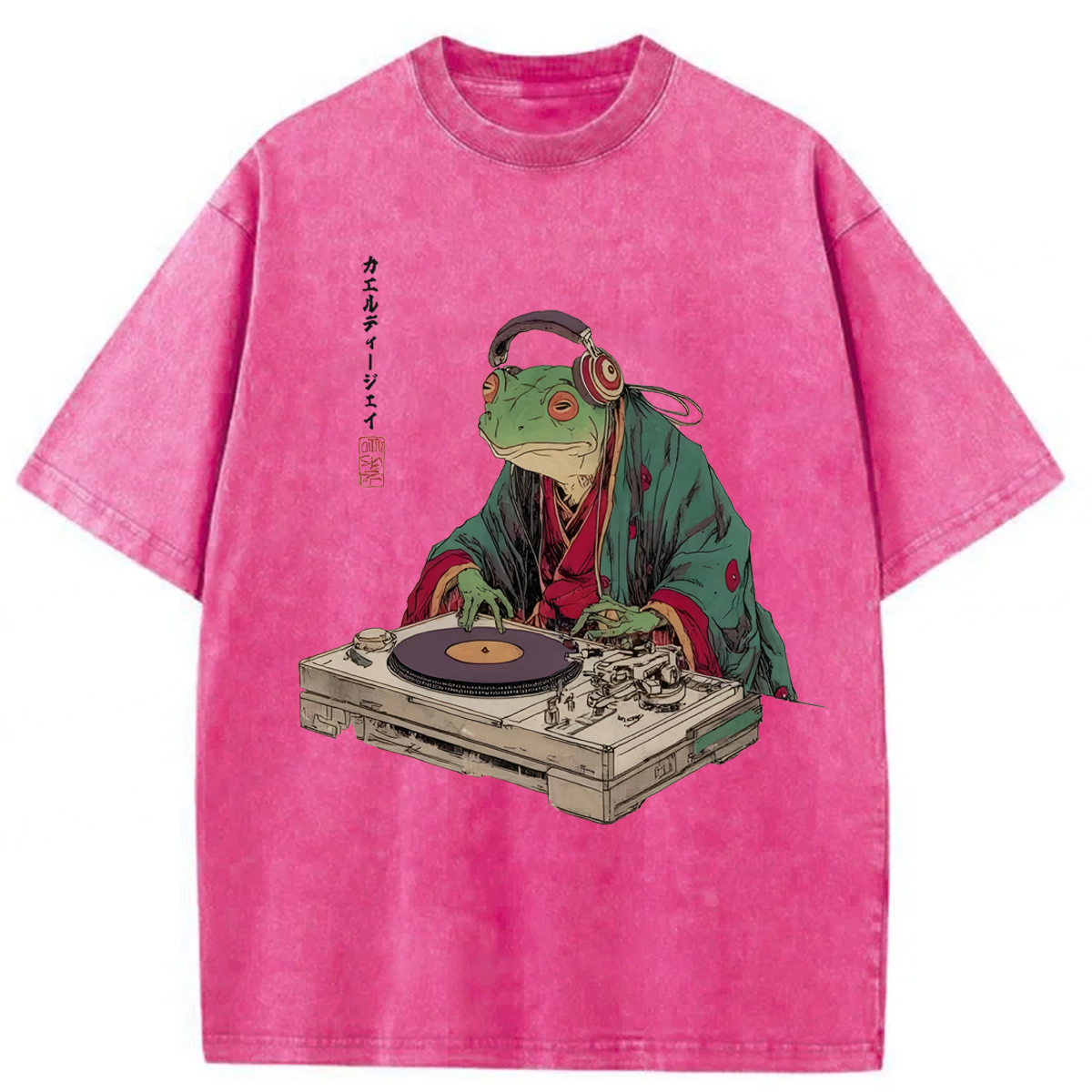 Tokyoviva Electronic Music DJ Frog Washed T-shirt