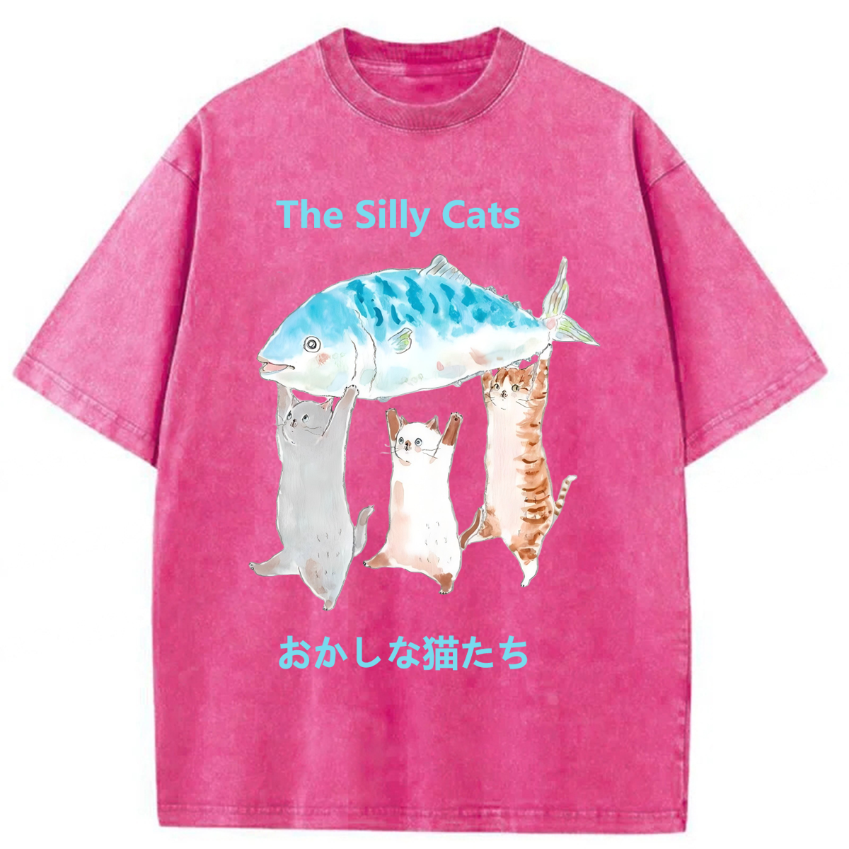Tokyoviva The Silly Cats Washed T-shirt