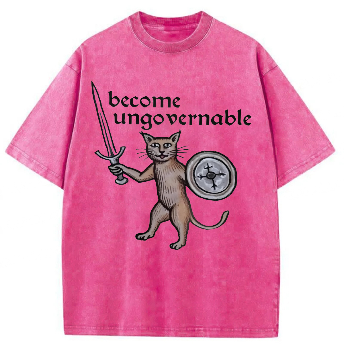 Tokyoviva Become Ungovernable Cat Washed T-shirt