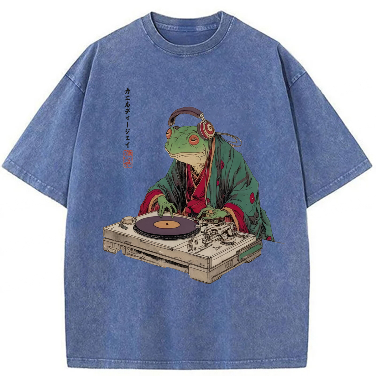 Tokyoviva Electronic Music DJ Frog Washed T-shirt