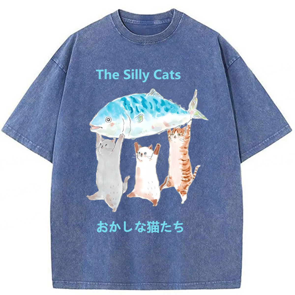 Tokyoviva The Silly Cats Washed T-shirt