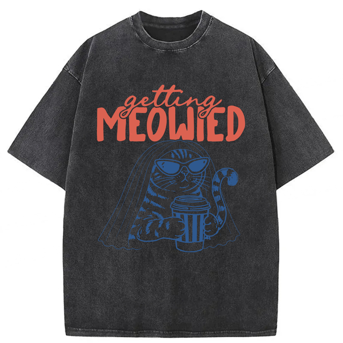 Tokyoviva Getting Meowied Washed T-shirt