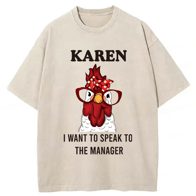 Tokyoviva Karen I Want To Speak To The Manager Washed T-shirt