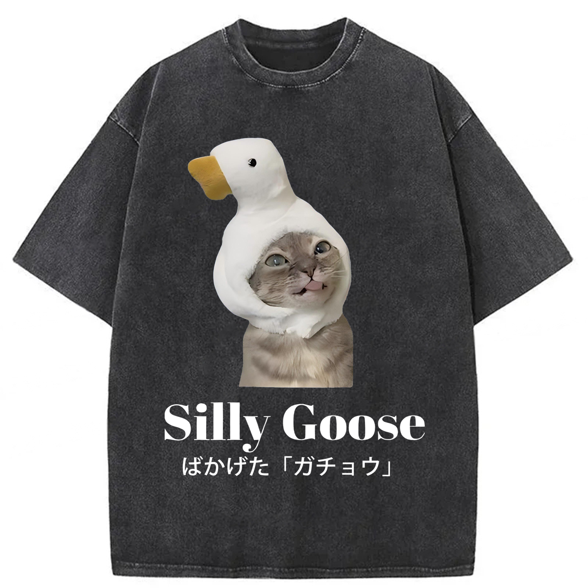 Tokyoviva Goose Cat Washed T-shirt
