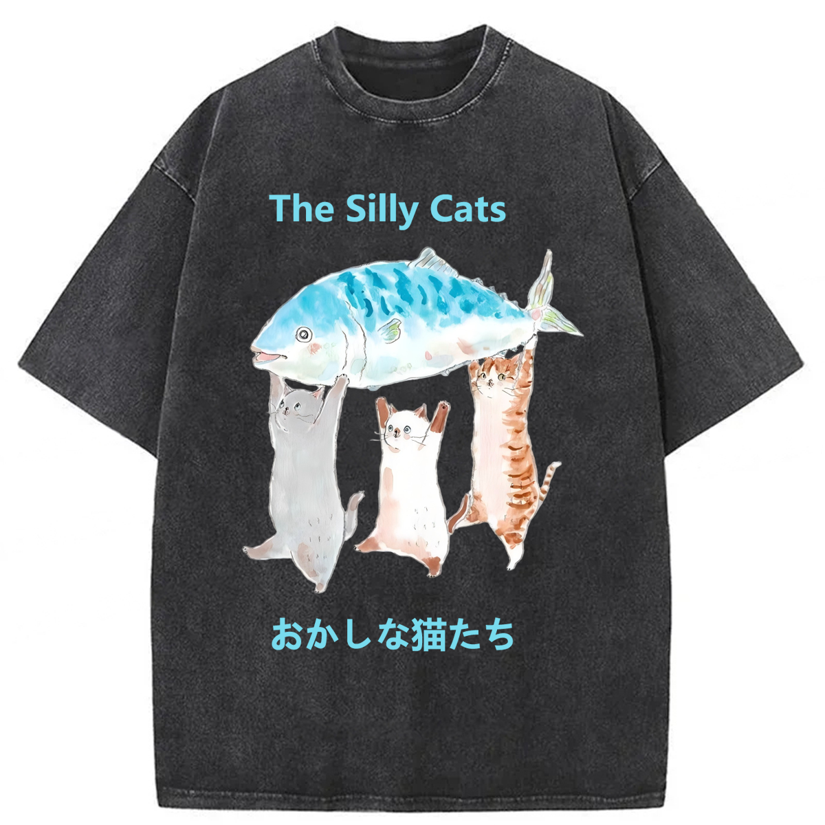 Tokyoviva The Silly Cats Washed T-shirt