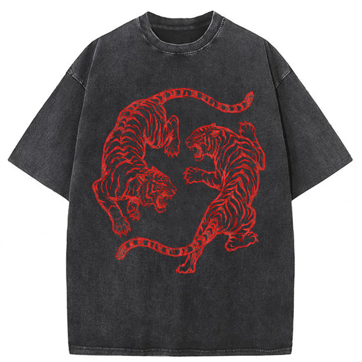 Tokyoviva Japanese Fighting Tigers Washed T-shirt