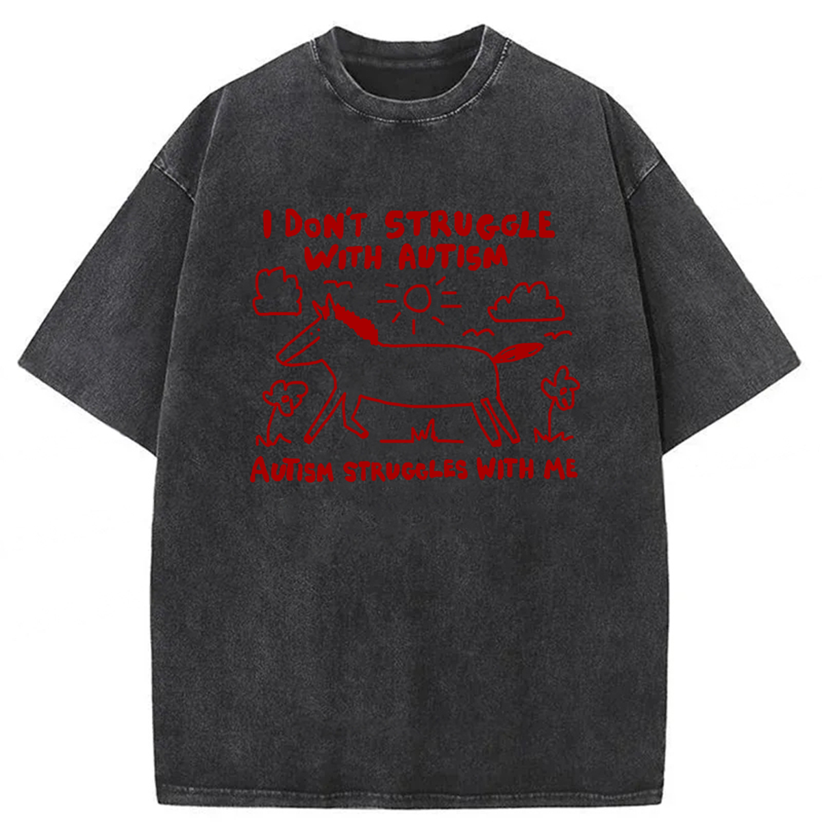Tokyoviva I Don't Struggle With Autism Washed T-shirt