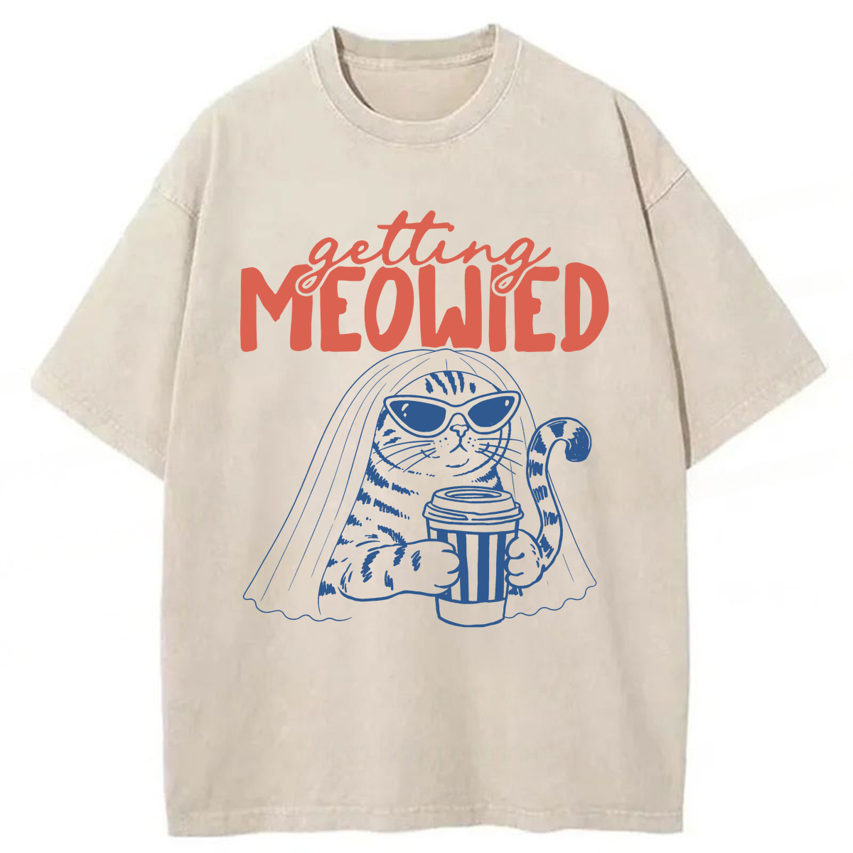 Tokyoviva Getting Meowied Washed T-shirt