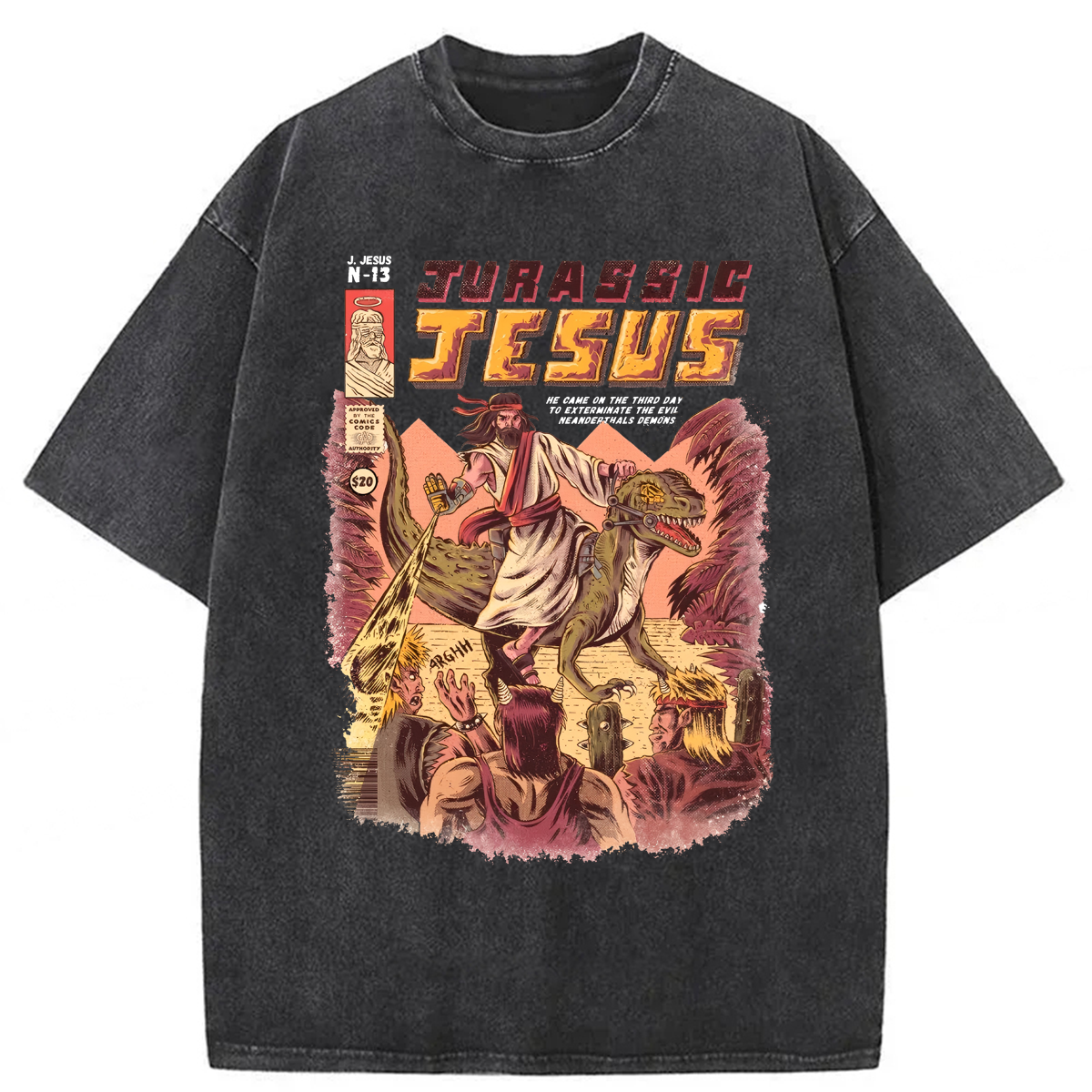 Tokyoviva Jurassic Jesus Washed T-shirt