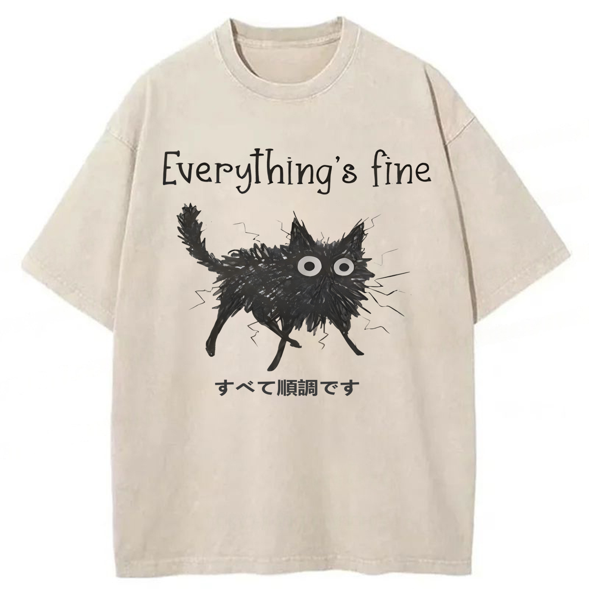 Tokyoviva Everything's Fine Washed T-shirt
