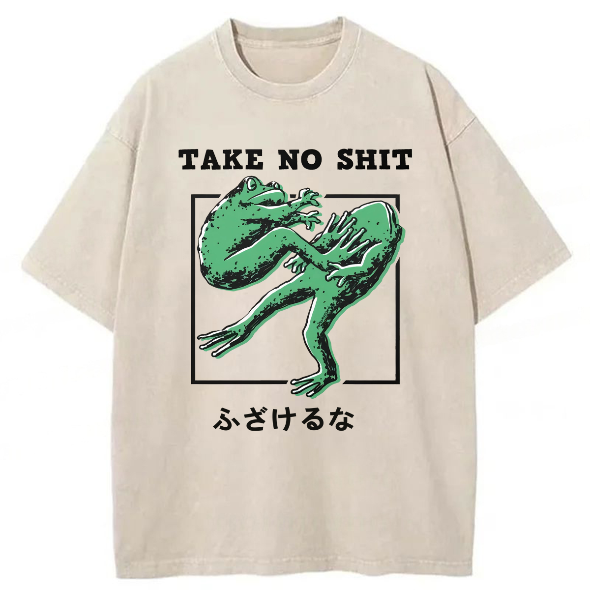 Tokyoviva Frogs Take No Shit Washed T-shirt