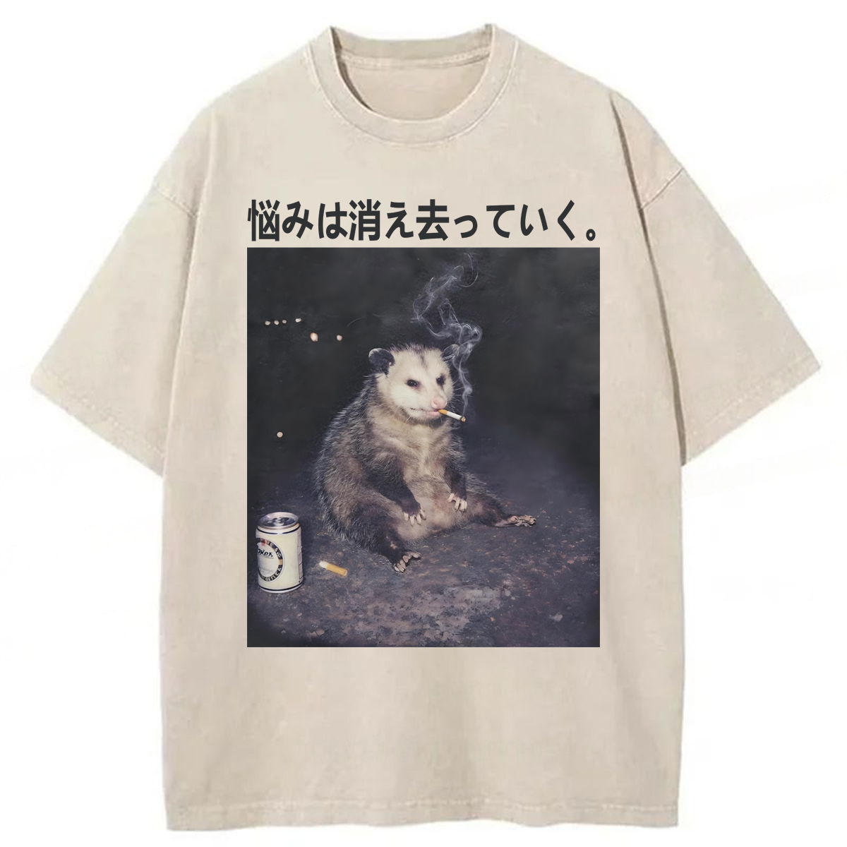 Tokyoviva Smoking Possum Washed T-shirt