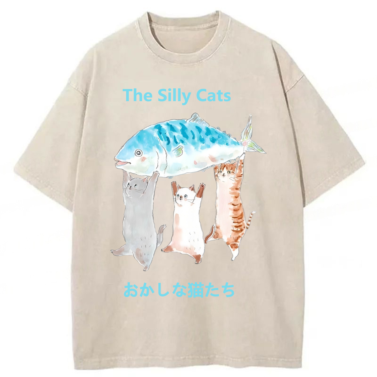 Tokyoviva The Silly Cats Washed T-shirt