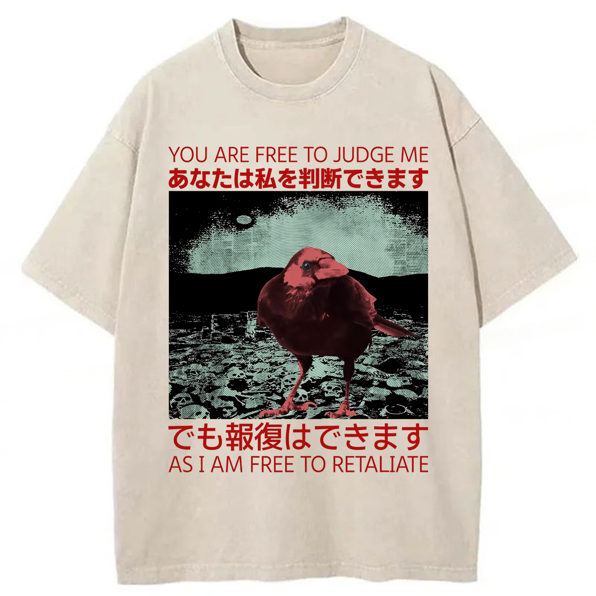 Tokyoviva Japanese Crow Washed T-shirt