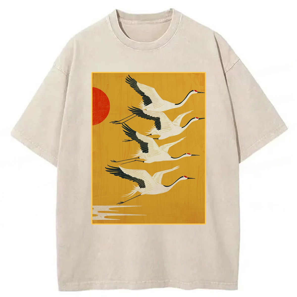 Tokyoviva Japanese Crane Washed T-shirt