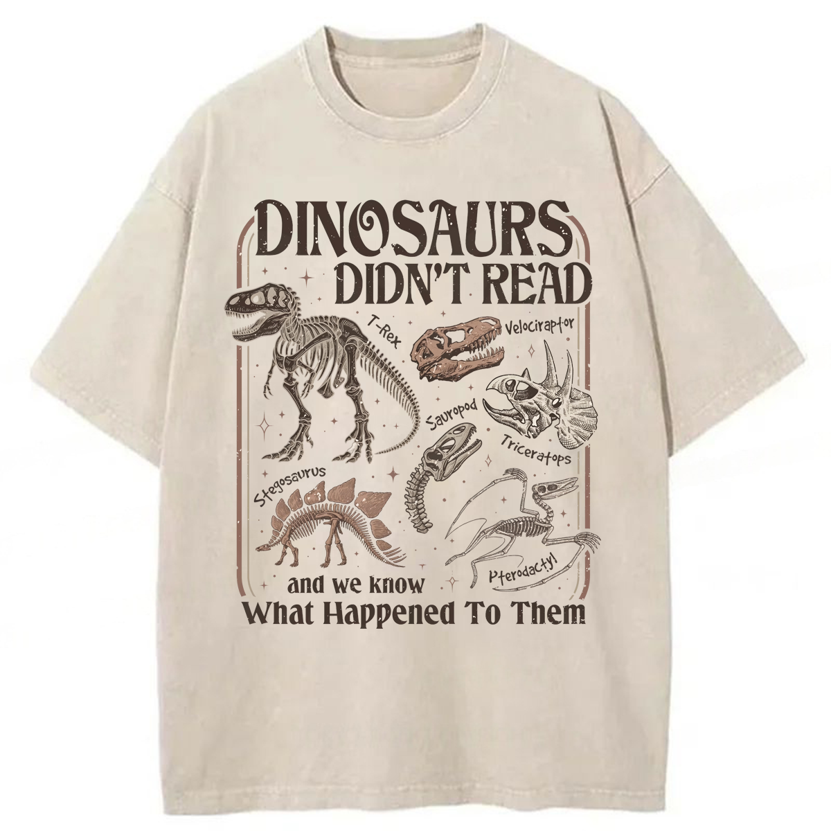 Tokyoviva Dinosaurs Didn’t Read Washed T-shirt