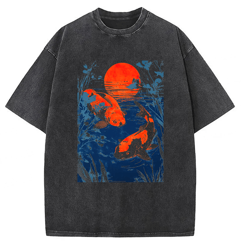 Tokyoviva Japanese Carp Washed T-shirt