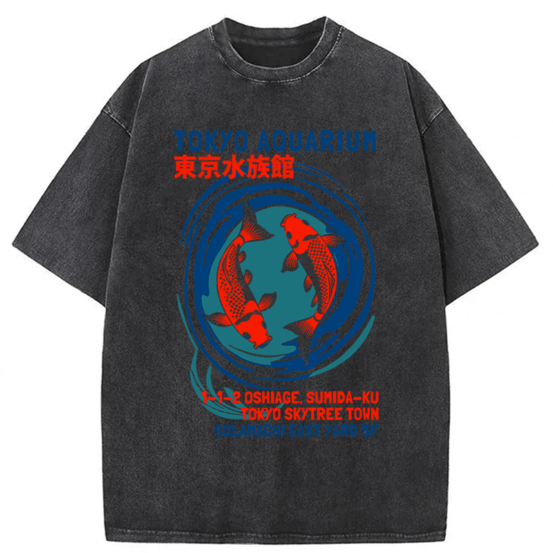 Tokyoviva Tokyo Aquarium Washed T-shirt