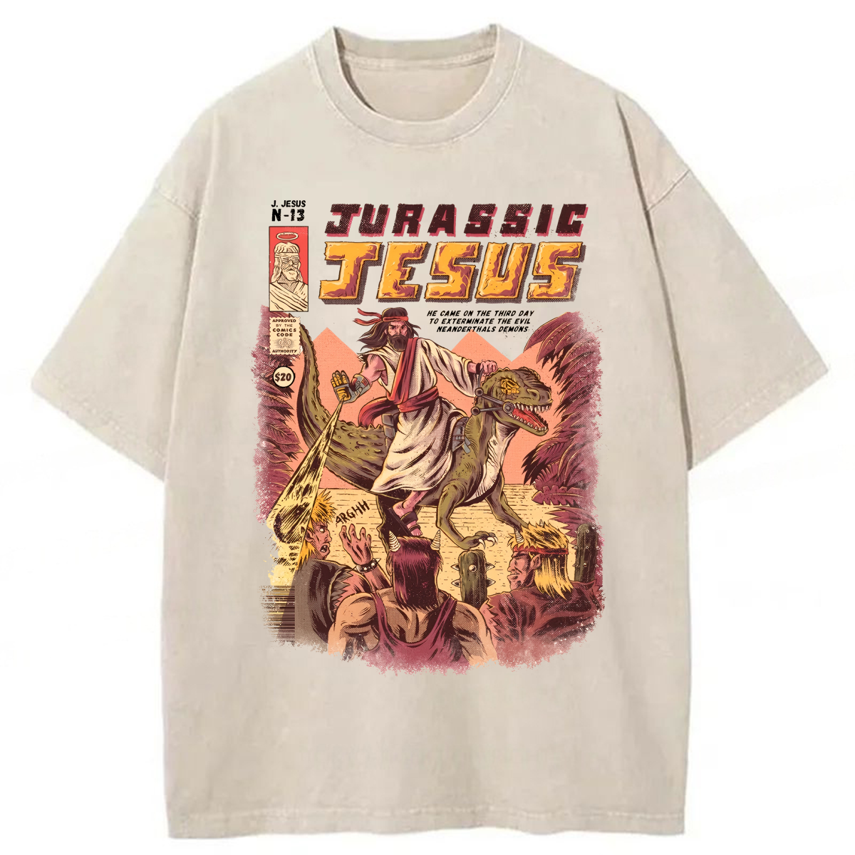 Tokyoviva Jurassic Jesus Washed T-shirt