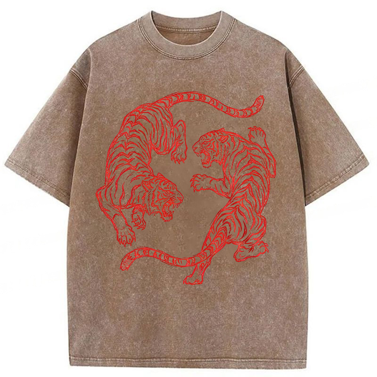 Tokyoviva Japanese Fighting Tigers Washed T-shirt