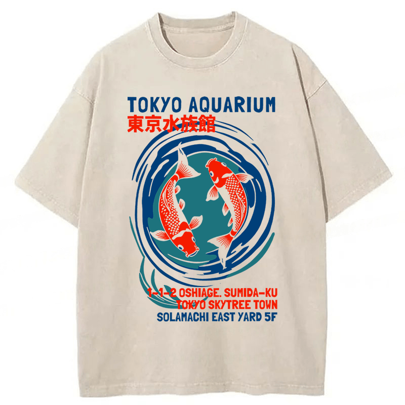 Tokyoviva Tokyo Aquarium Washed T-shirt