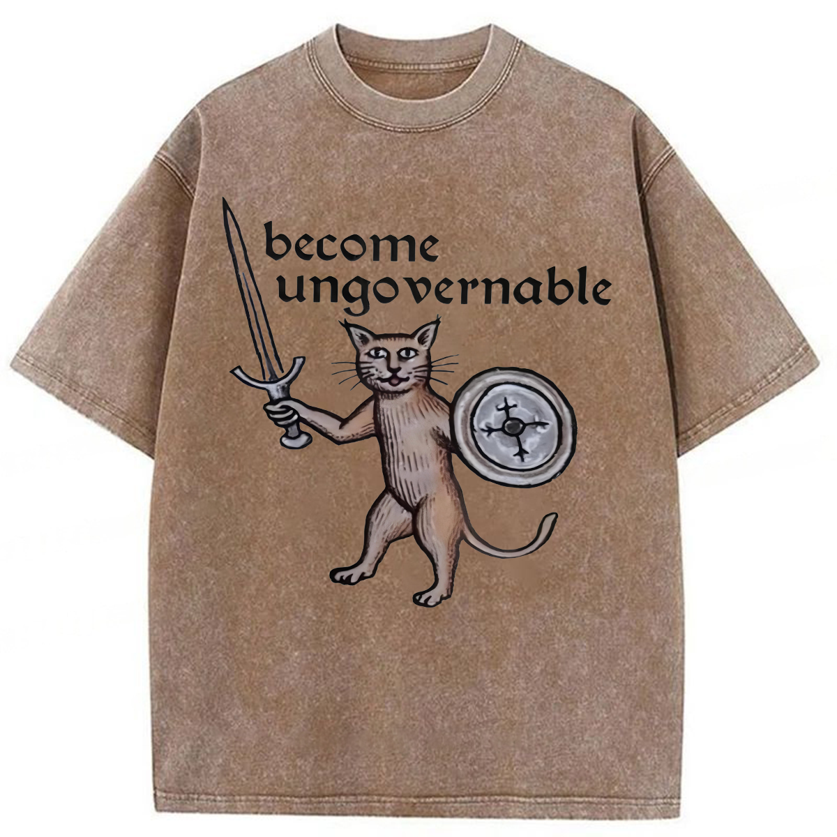 Tokyoviva Become Ungovernable Cat Washed T-shirt