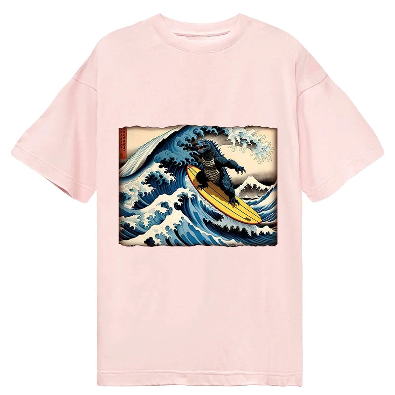 Dinosaur Surfing Japanese Classic T-Shirt