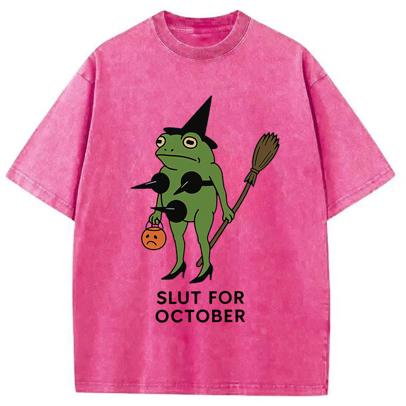 Slut For October Washed T-Shirt