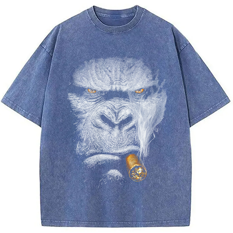 Smoking Gorilla Washed T-Shirt