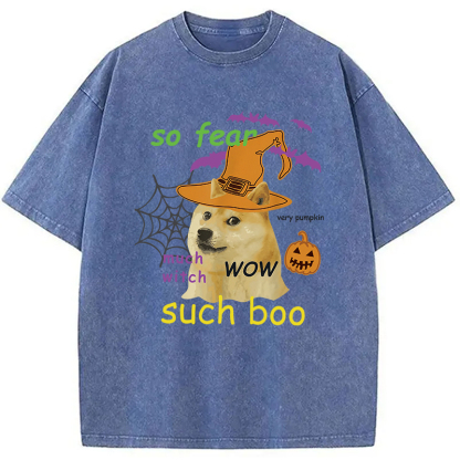 Halloween Doge Washed T-Shirt
