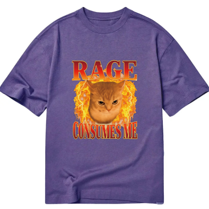 Rage Consumes Me Edgy Funny Cat Meme Classic T-Shirt