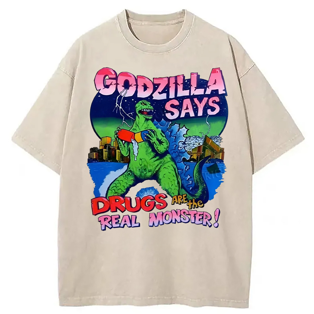 Godzilla Says Washed T-Shirt
