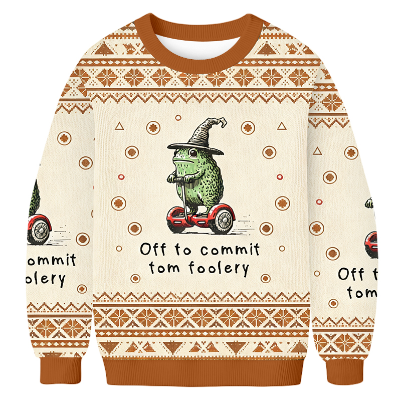 Baddiecat Off To Commit Tom Foolery Ugly Sweatshirt