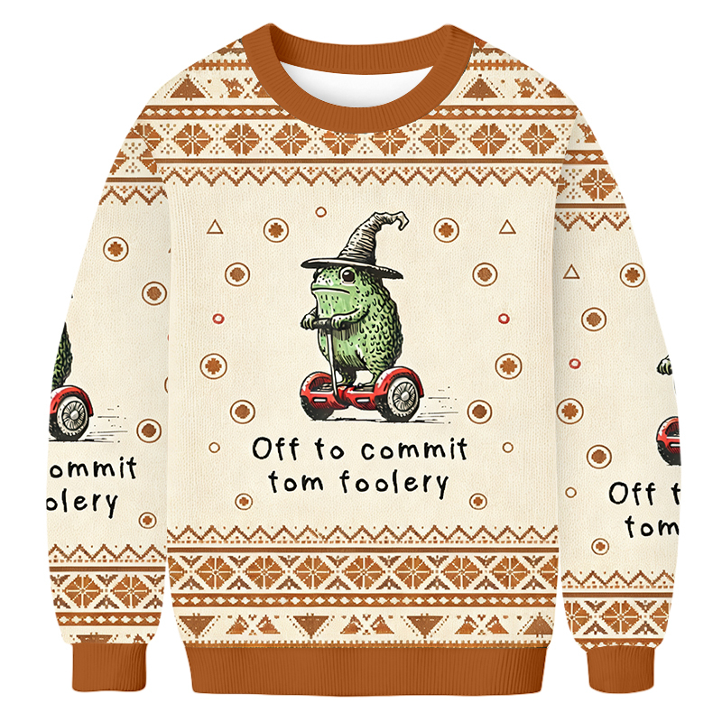 Tokyoviva Off To Commit Tom Foolery Ugly Sweatshirt