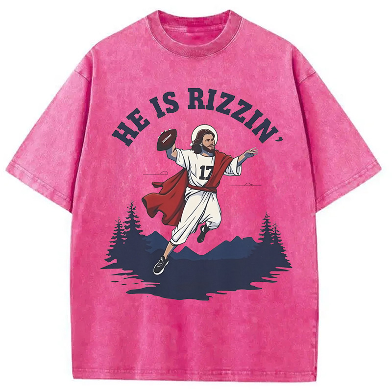 He Is Rizzin' Washed T-Shirt
