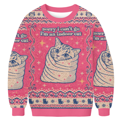Baddiecat Indoor Cat Ugly Sweatshirt