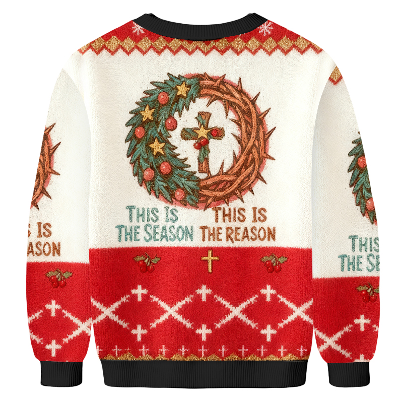 Baddiecat This Is The Season This Is The Reason Christmas Ugly Sweatshirt