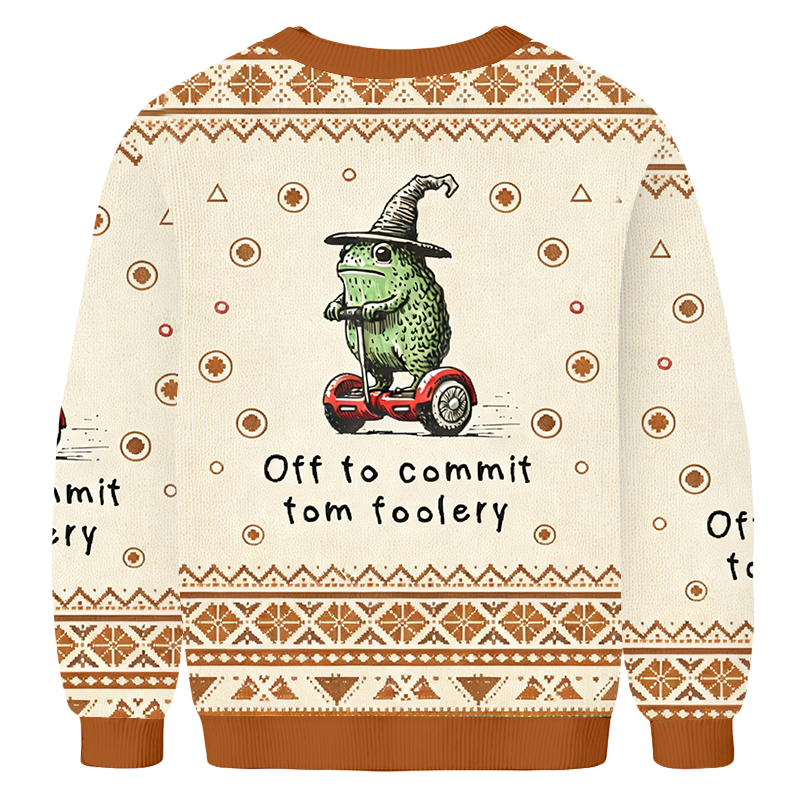 Baddiecat Off To Commit Tom Foolery Ugly Sweatshirt