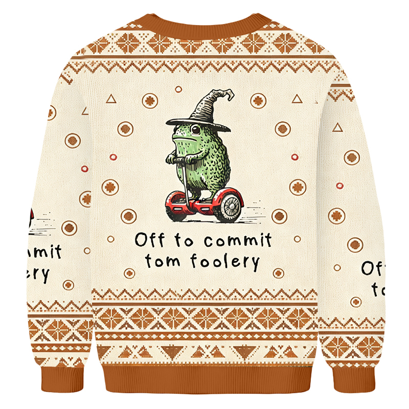 Baddiecat Off To Commit Tom Foolery Ugly Sweatshirt
