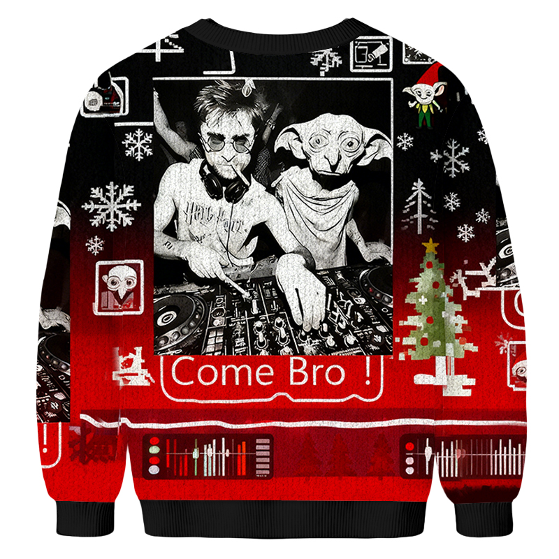 Baddiecat COME BRO Christmas Ugly Sweatshirt