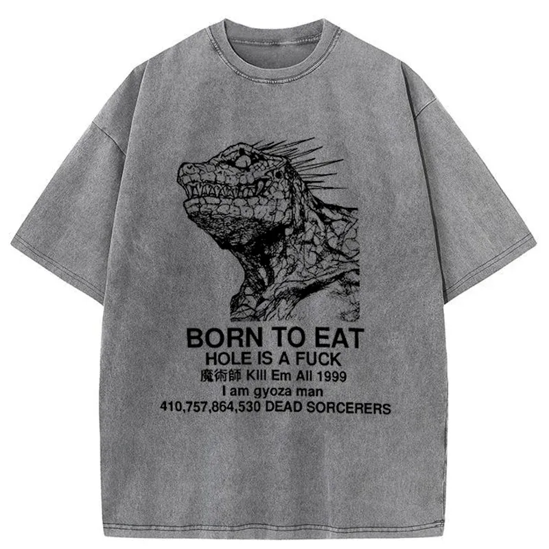 Born To Eat Washed T-Shirt