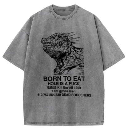 Born To Eat Washed T-Shirt