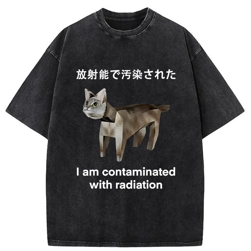 Cat Contaminated By Radiation Washed T-Shirt