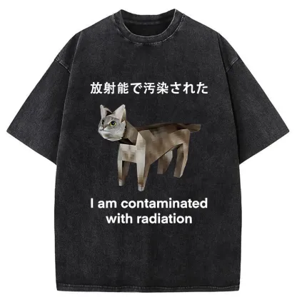 Cat Contaminated By Radiation Washed T-Shirt