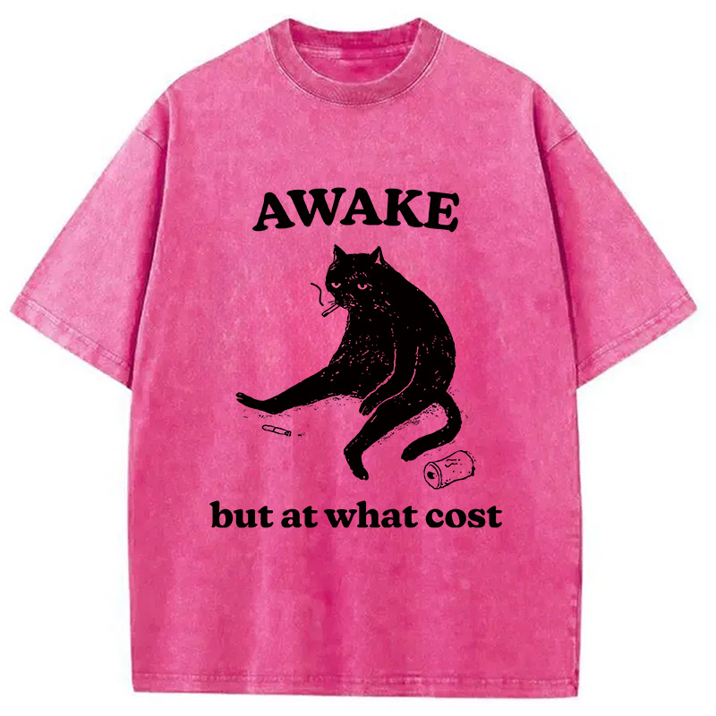 Decadent Smoking Cat Washed T-Shirt