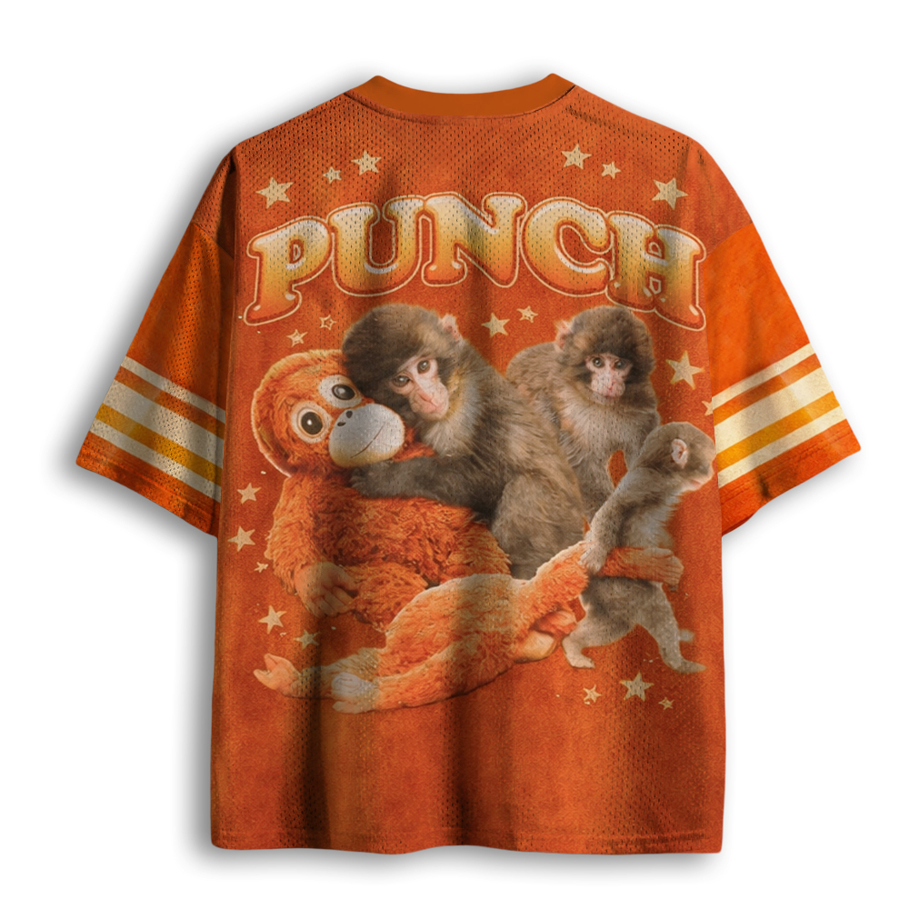 Baddiecat Funny Punch Monkey Mesh Jersey